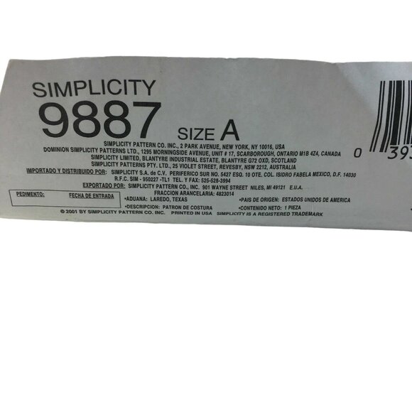 Simplicity Costume Pattern Tunic Cape Hat 9887 Size XS to XL Misses Mens u - Picture 5 of 5